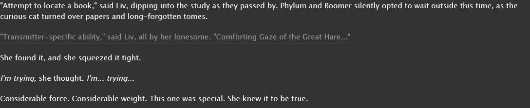 Liv must read the SKILL BOOKS in her possession in order to learn them, and then she must spend the appropriate SKILL POINTS in order to equip them! Liv can find SKILL BOOKS in the world...